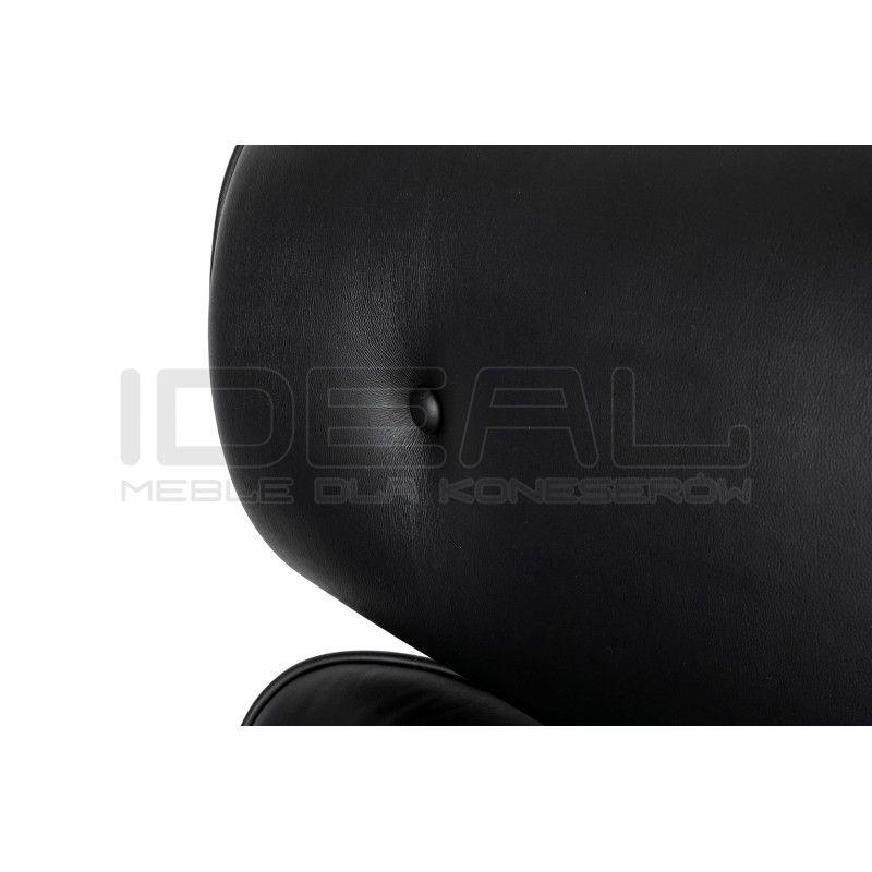 Fotel biurowy Bauhaus Lounge Gubernator Big XL czarny sklejka orzech