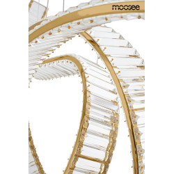 Lampa wisząca kryształowa WAVE 120 złota