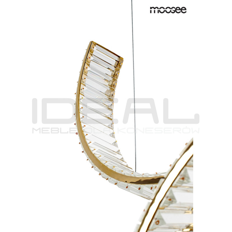 Lampa wisząca kryształowa WAVE 120 złota