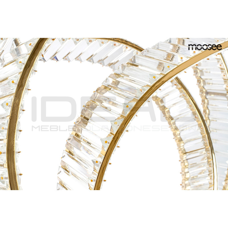 Lampa wisząca kryształowa WAVE 120 złota