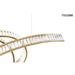 Lampa wisząca kryształowa WAVE 120 złota