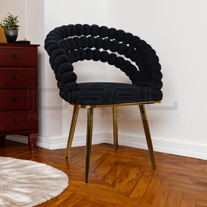 Krzesło Glamour Fantasy Gold Ander