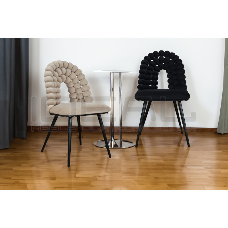 Krzesło Glamour Fantasy Black Froton