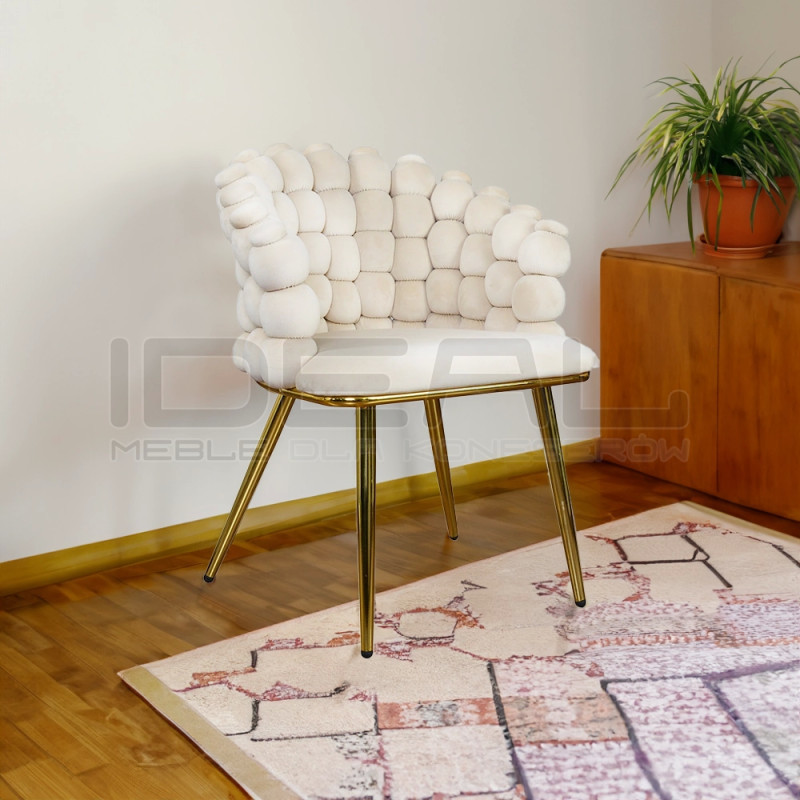 Krzesło Glamour Fantasy Gold Amas