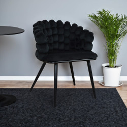 Krzesło Glamour Fantasy Black Amas