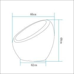 FOTEL OGRODOWY COMFY ŚWIECĄCY LED RGBW 16 KOLORÓW 68 CM