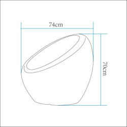 ŚWIECĄCY FOTEL OGRODOWY PARTY LED RGBW 16 KOLORÓW 74 CM