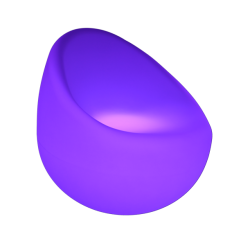 ŚWIECĄCY FOTEL OGRODOWY PARTY LED RGBW 16 KOLORÓW 74 CM