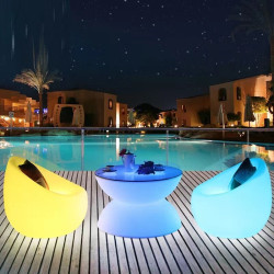 ŚWIECĄCY STOLIK OGRODOWY PARTY LED RGBW 16 KOLORÓW 60 CM