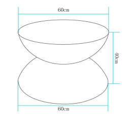 ŚWIECĄCY STOLIK OGRODOWY PARTY LED RGBW 16 KOLORÓW 60 CM