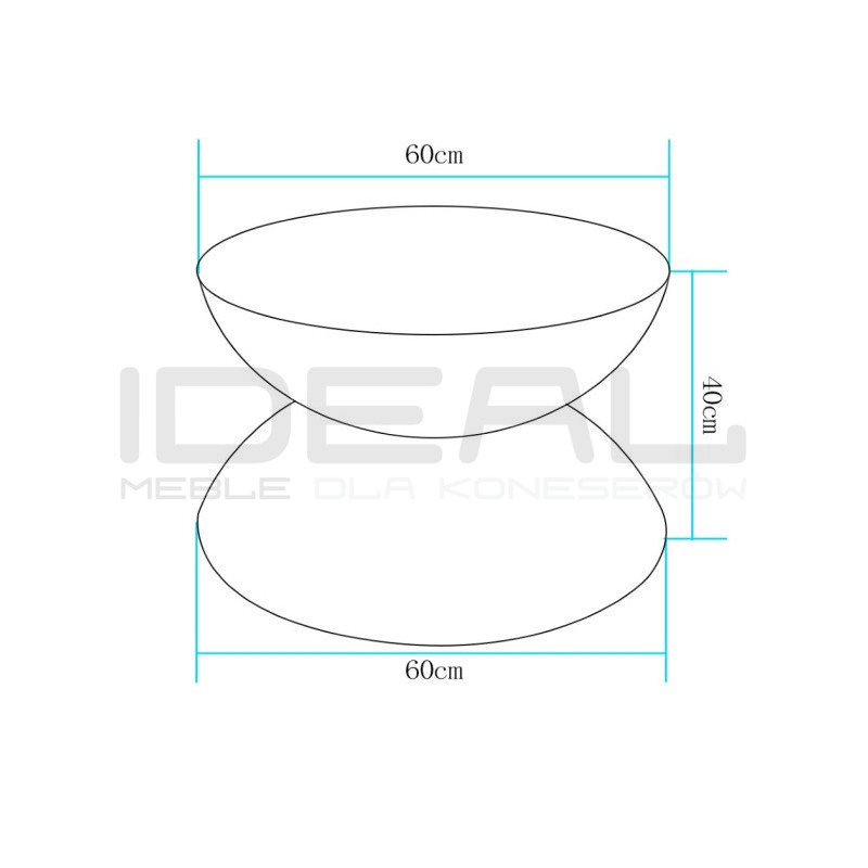 ŚWIECĄCY STOLIK OGRODOWY PARTY LED RGBW 16 KOLORÓW 60 CM