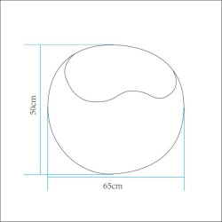 LAMPA OGRODOWA PUFA  APPLE L LED RGBW 16 KOLORÓW 65 CM