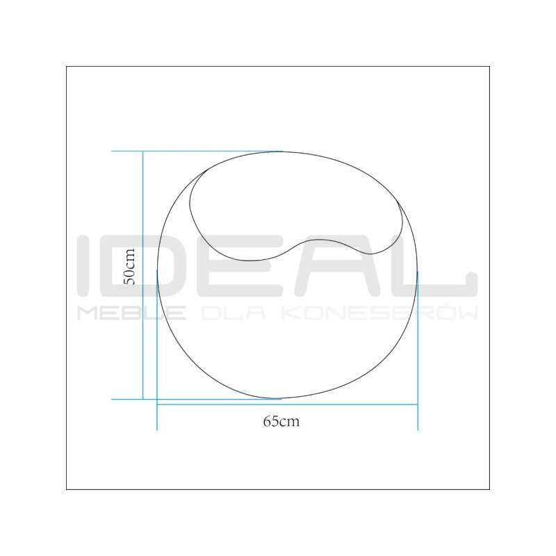 LAMPA OGRODOWA PUFA  APPLE L LED RGBW 16 KOLORÓW 65 CM