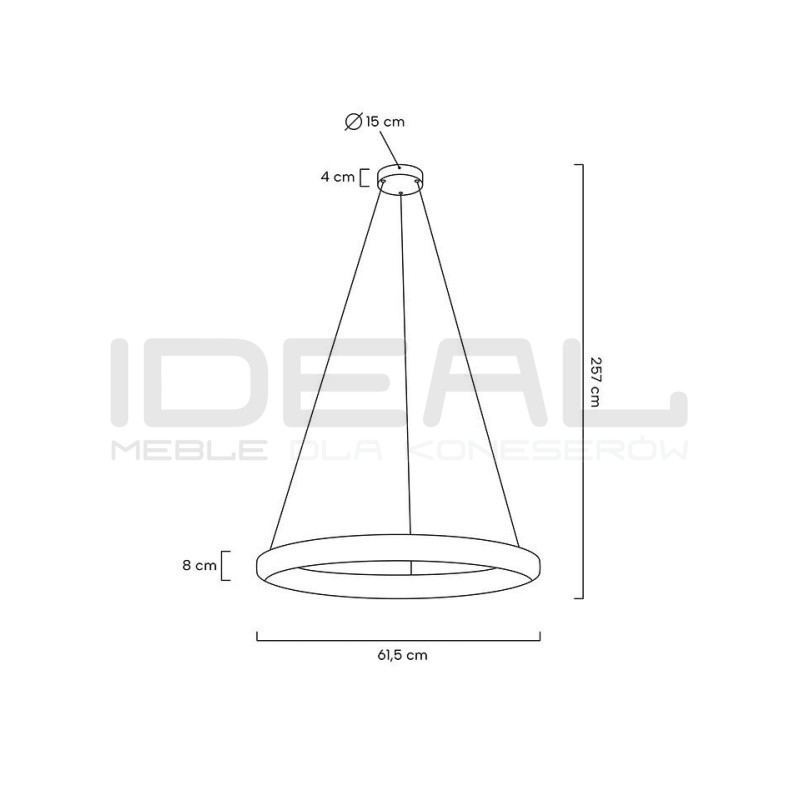 Lampa wisząca glamour LIBERTY 60 złota