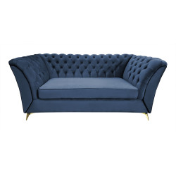 Sofa Glamour Chesterfield Luton 3 os. złote nogi
