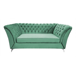 Sofa Glamour Chesterfield Luton 3 os. srebrne nogi