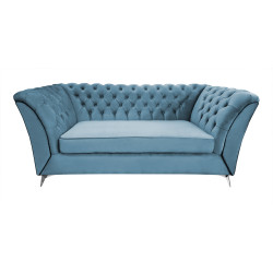 Sofa Glamour Chesterfield Luton 3 os. srebrne nogi