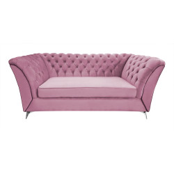 Sofa Glamour Chesterfield Luton 3 os. srebrne nogi