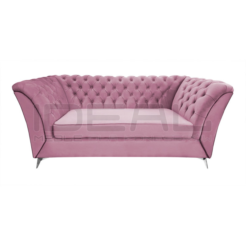 Sofa Glamour Chesterfield Luton 3 os. srebrne nogi
