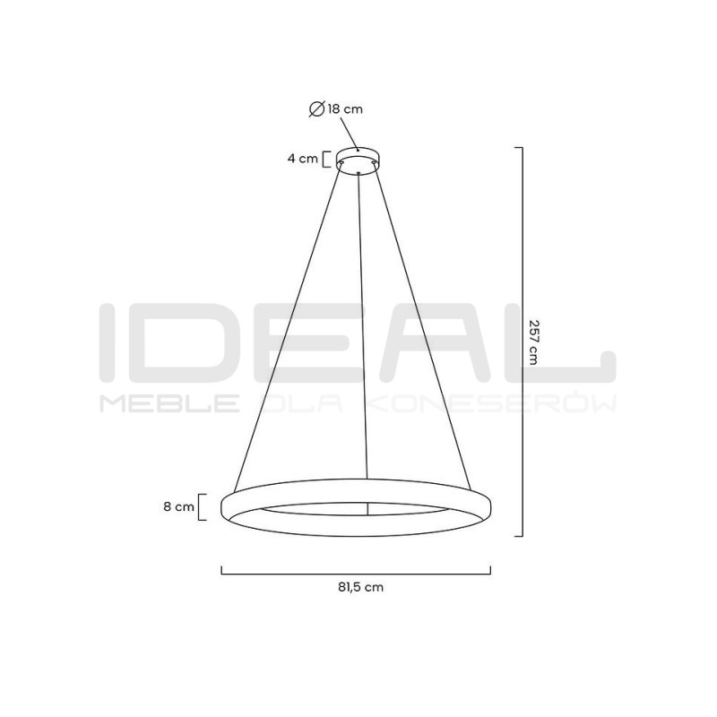 Lampa wisząca glamour LIBERTY 80 złota