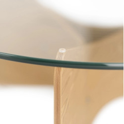 Stolik kawowy MADERA drewno plus szkło