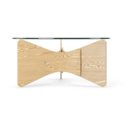 Stolik kawowy MADERA drewno plus szkło