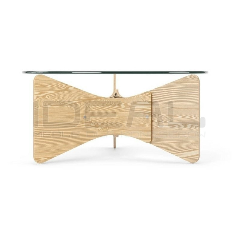 Stolik kawowy MADERA drewno plus szkło