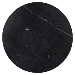 Stolik pomocniczy z szufladą glamour IRONVILLE 40 czarny marmur