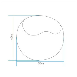 Świecąca OGRODOWA PUFA APPLE M LED RGBW 16 KOLORÓW 65 CM