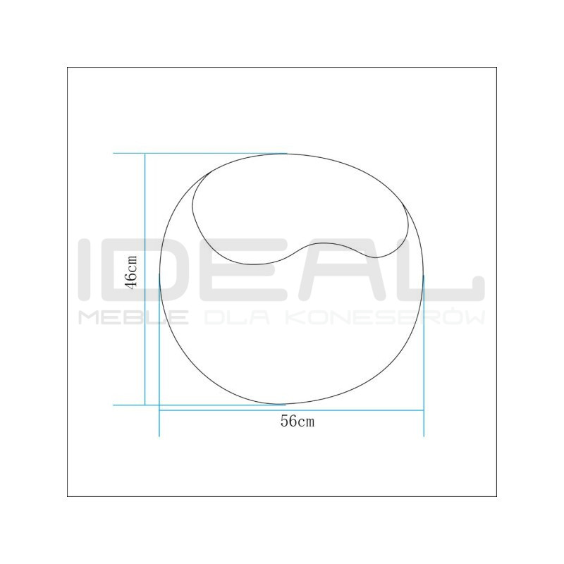 Świecąca OGRODOWA PUFA APPLE M LED RGBW 16 KOLORÓW 65 CM