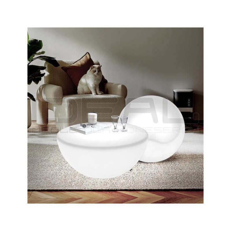 Świecąca OGRODOWA PUFA APPLE M LED RGBW 16 KOLORÓW 65 CM