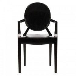 Krzesło Louis Inspirowane Louis Ghost czarne