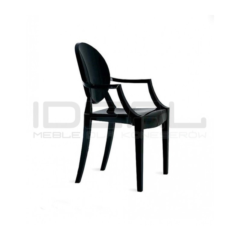 Krzesło Louis Inspirowane Louis Ghost czarne