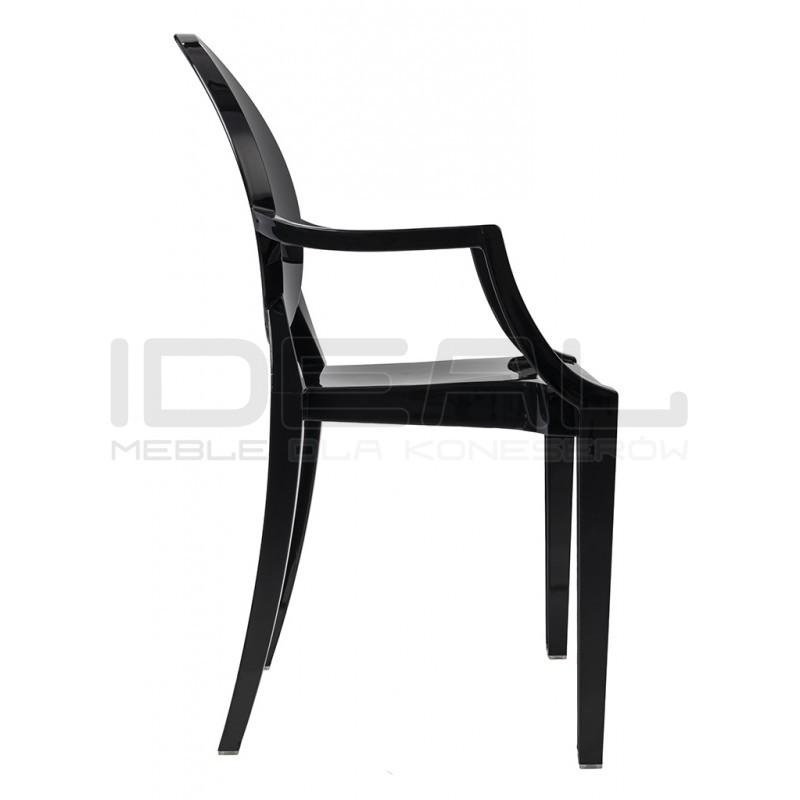Krzesło Louis Inspirowane Louis Ghost czarne