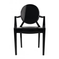 Krzesło Louis Inspirowane Louis Ghost czarne