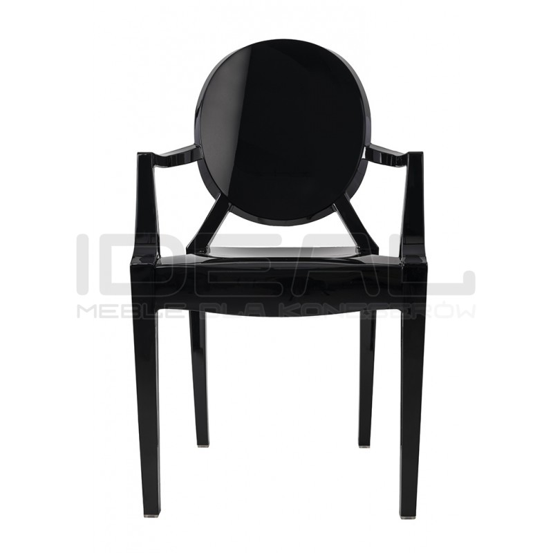Krzesło Louis Inspirowane Louis Ghost czarne