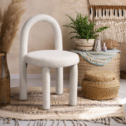 Tapicerowane Krzesło Designerskie Fantasy Diamanda Boucle nietypowy kształt