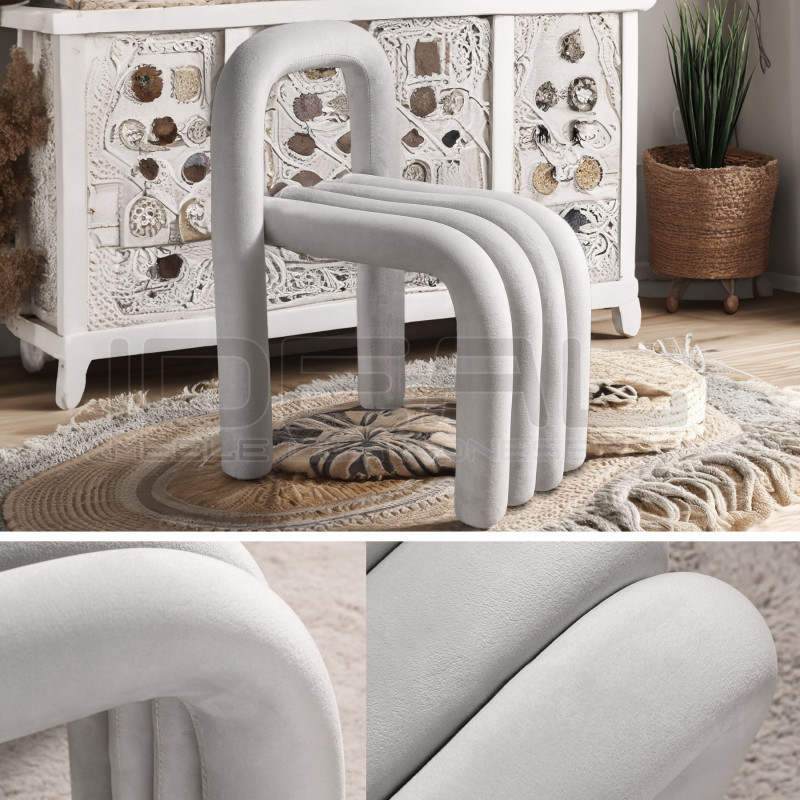 Designerskie Krzesło Tapicerowane Fantasy Petulia nietypowy kształt