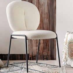 Tapicerowane Krzesło Designerskie Fantasy Dimmity Boucle