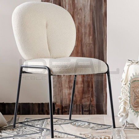Tapicerowane Krzesło Designerskie Fantasy Dimmity Boucle