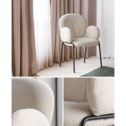 Tapicerowany Fotel Designerski Fantasy Dimmity Boucle