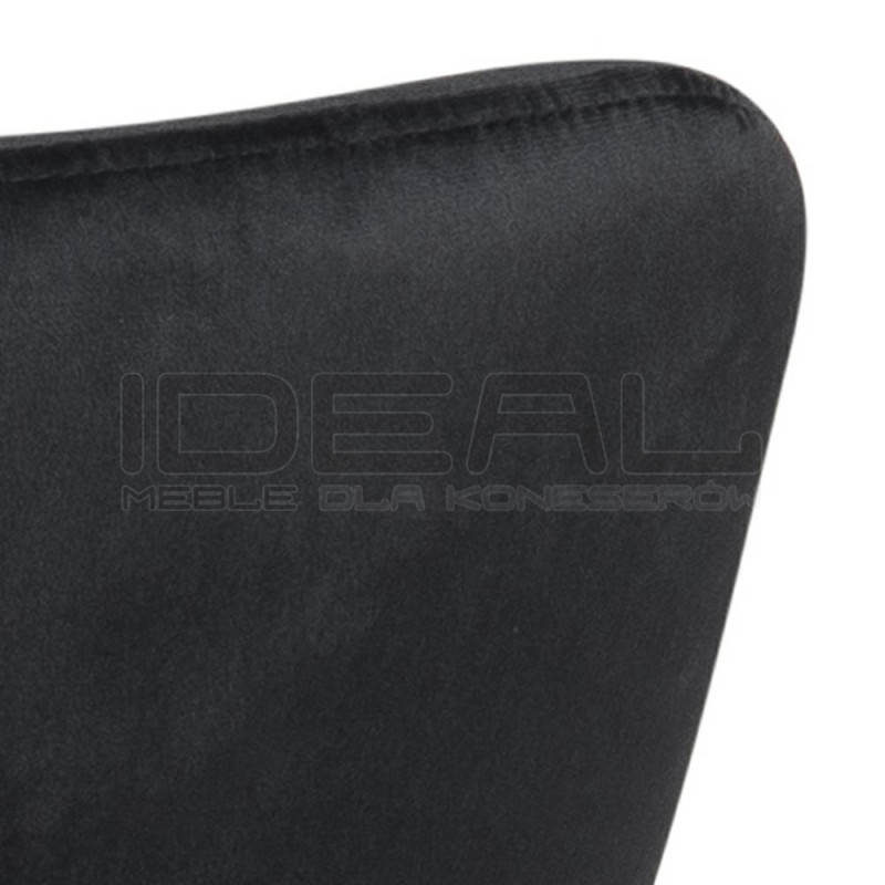 Krzesło z podłokietnikami czarne Prometeusz czarne nogi