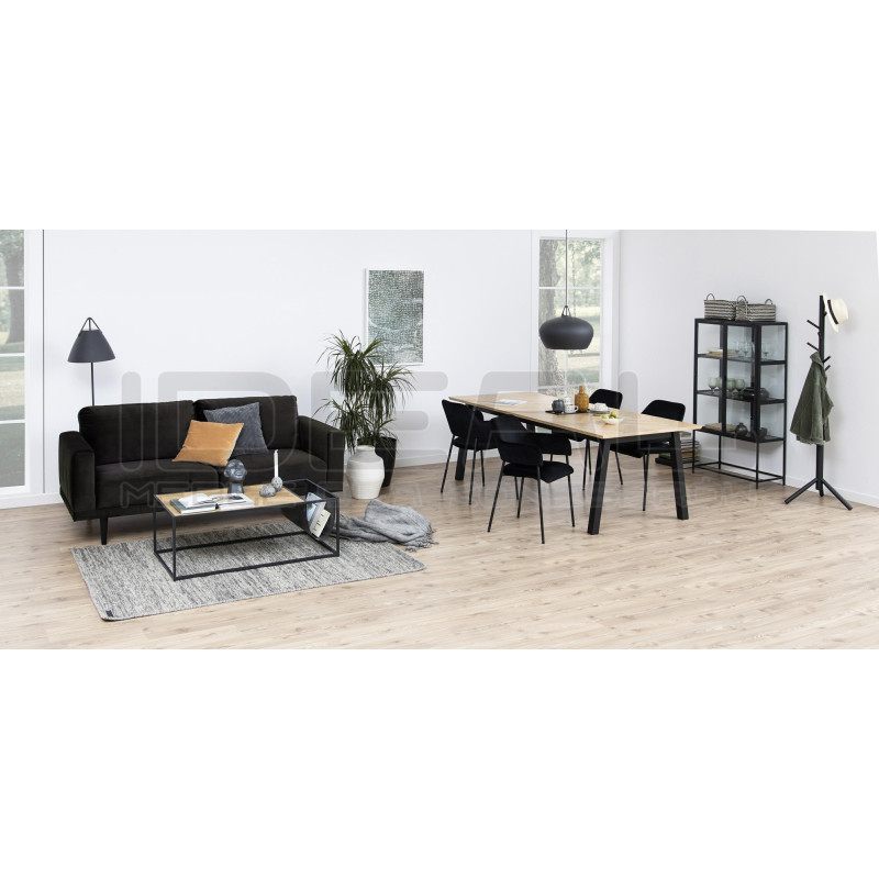 Krzesło z podłokietnikami czarne Prometeusz czarne nogi