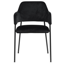 Krzesło z podłokietnikami czarne Prometeusz czarne nogi