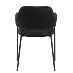 Krzesło z podłokietnikami czarne Prometeusz czarne nogi