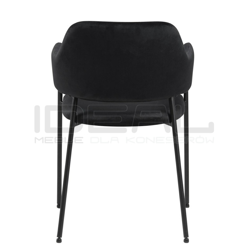 Krzesło z podłokietnikami czarne Prometeusz czarne nogi