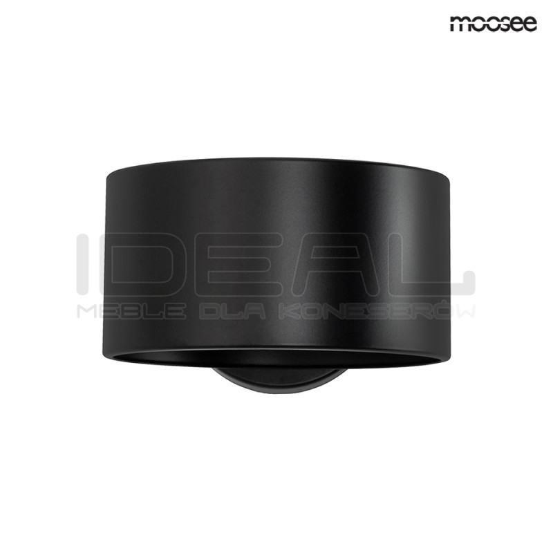 Kinkiet Arro czarny nowoczesny światło góra dół