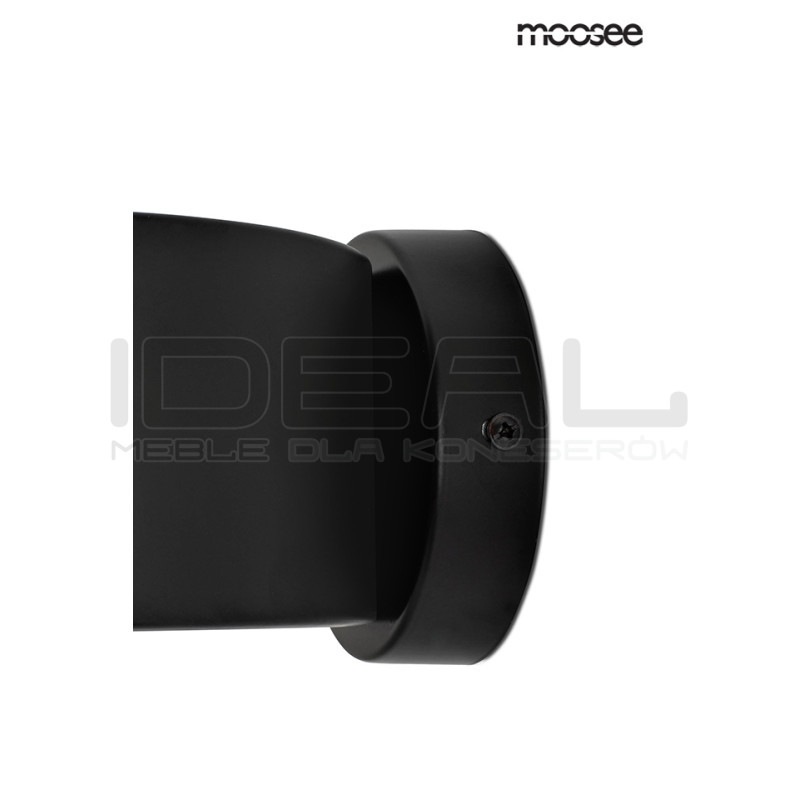 Kinkiet Arro czarny nowoczesny światło góra dół