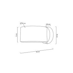 Kinkiet Arro czarny nowoczesny światło góra dół