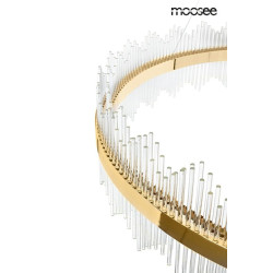 Lampa wisząca glamour Florens 60 złota kryształowe pałeczki